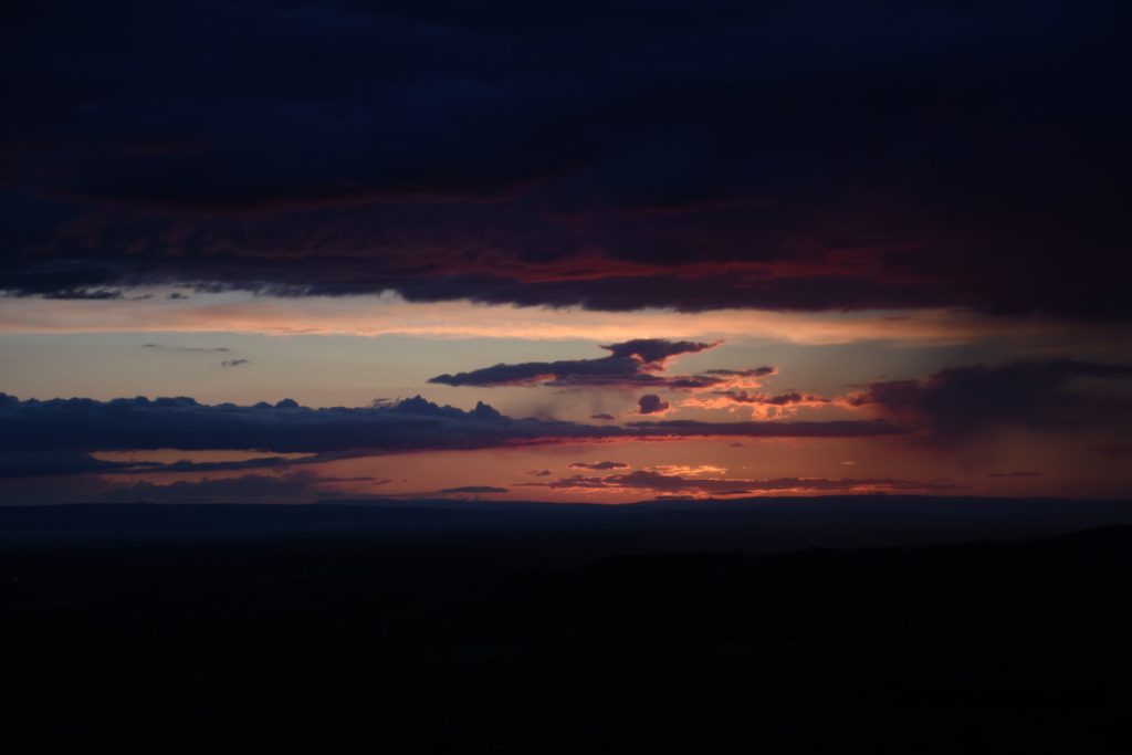 Sun setting over the Pennines