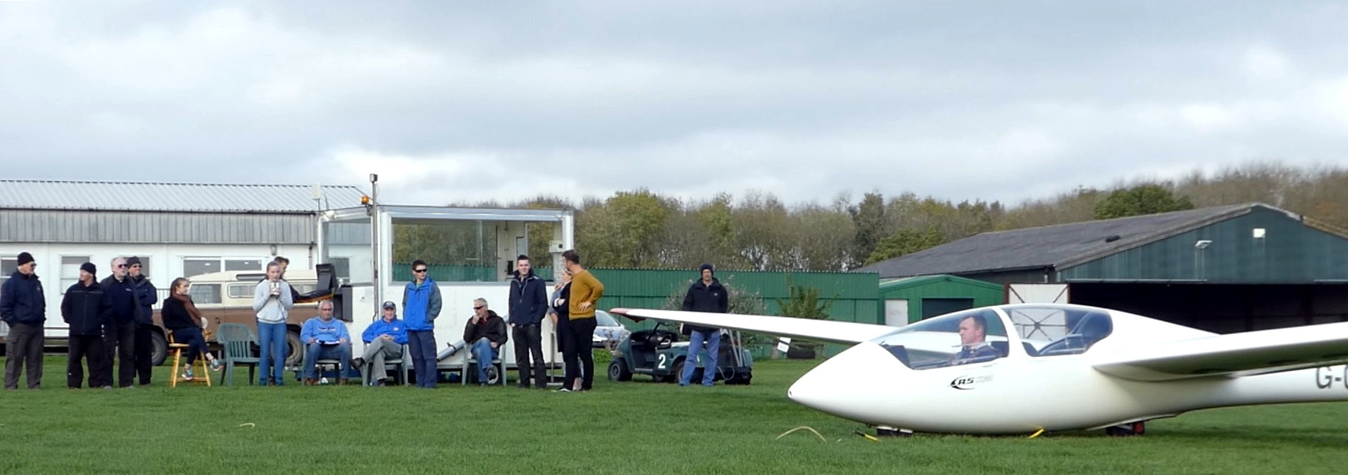 Ed flys his first glider solo at Stratford Gliding Club Stratford on